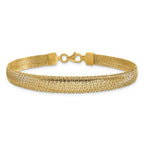 Leslie's 14K Polished Woven Dome Bracelet - Image 3