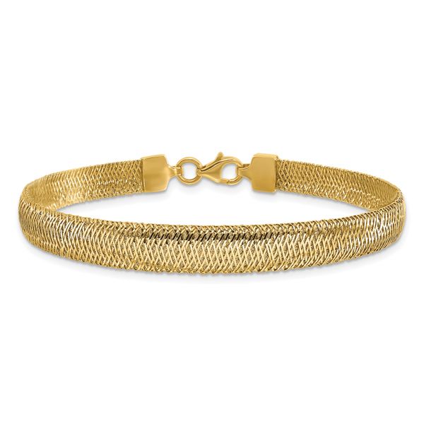 Leslie's 14K Polished Woven Dome Bracelet - Image 3