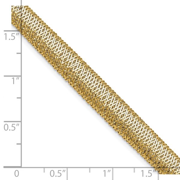 Leslie's 14K Polished Woven Dome Bracelet - Image 5