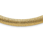 Leslie's 14K Polished Woven Dome Necklace