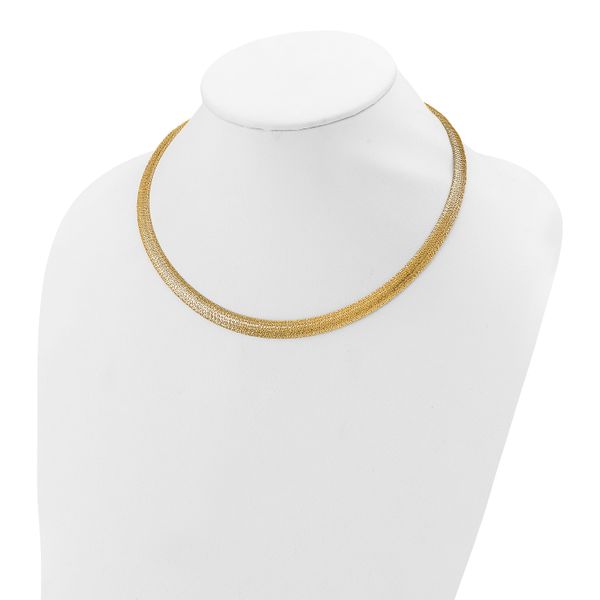 Leslie's 14K Polished Woven Dome Necklace - Image 2