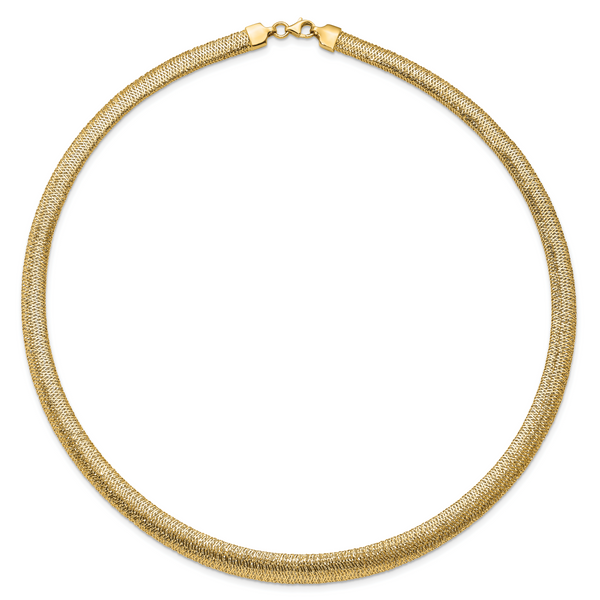 Leslie's 14K Polished Woven Dome Necklace - Image 3