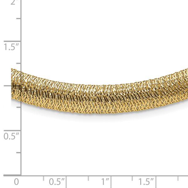 Leslie's 14K Polished Woven Dome Necklace - Image 4