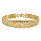 Leslie's 14K Polished Woven Graduated Dome Bracelet - Image 3