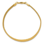 Leslie's 14K Polished Woven Graduated Dome Bracelet - Image 4