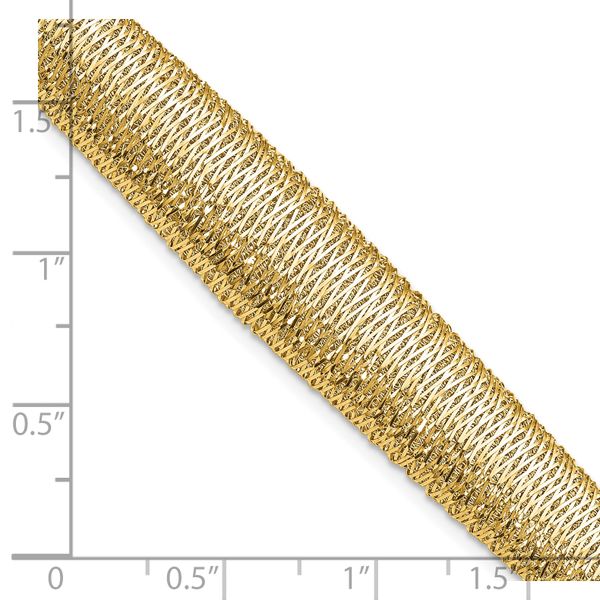 Leslie's 14K Polished Woven Graduated Dome Bracelet - Image 5