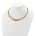 Leslie's 14K Polished Woven Graduated Dome Necklace - Image 2