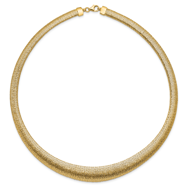 Leslie's 14K Polished Woven Graduated Dome Necklace - Image 3