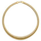 Leslie's 14K Polished Woven Graduated Dome Necklace - Image 3