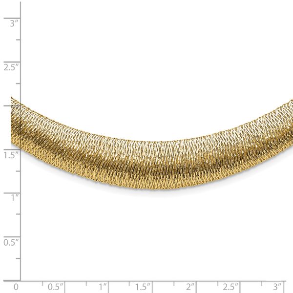 Leslie's 14K Polished Woven Graduated Dome Necklace - Image 4
