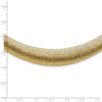 Leslie's 14K Polished Woven Graduated Dome Necklace - Image 4