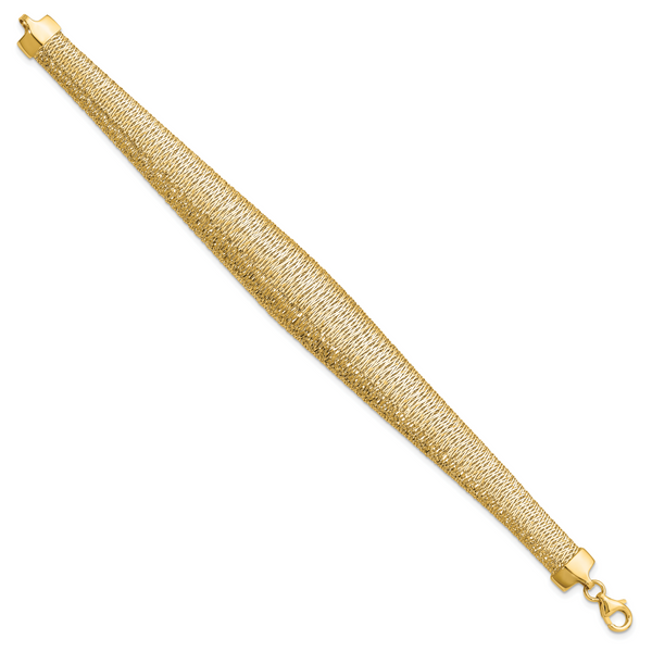 Leslie's 14K Polished Woven Graduated Dome Bracelet - Image 2