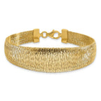 Leslie's 14K Polished Woven Graduated Dome Bracelet - Image 3