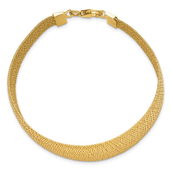 Leslie's 14K Polished Woven Graduated Dome Bracelet - Image 4