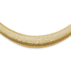 Leslie's 14K Polished Woven Graduated Dome Necklace