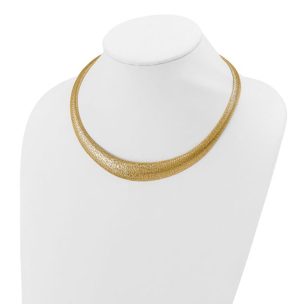 Leslie's 14K Polished Woven Graduated Dome Necklace - Image 2