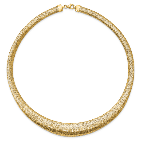Leslie's 14K Polished Woven Graduated Dome Necklace - Image 3