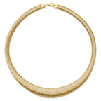 Leslie's 14K Polished Woven Graduated Dome Necklace - Image 3
