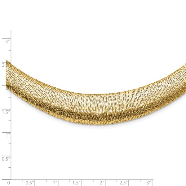 Leslie's 14K Polished Woven Graduated Dome Necklace - Image 4