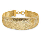 Leslie's 14K Polished Woven Graduated Dome Bracelet - Image 3