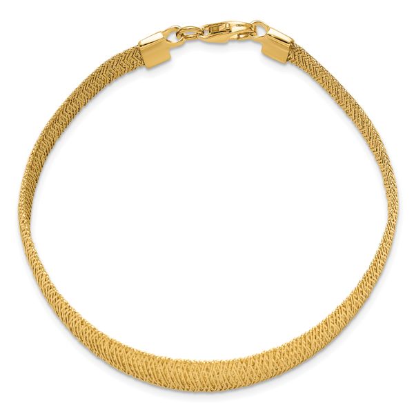 Leslie's 14K Polished Woven Graduated Dome Bracelet - Image 4