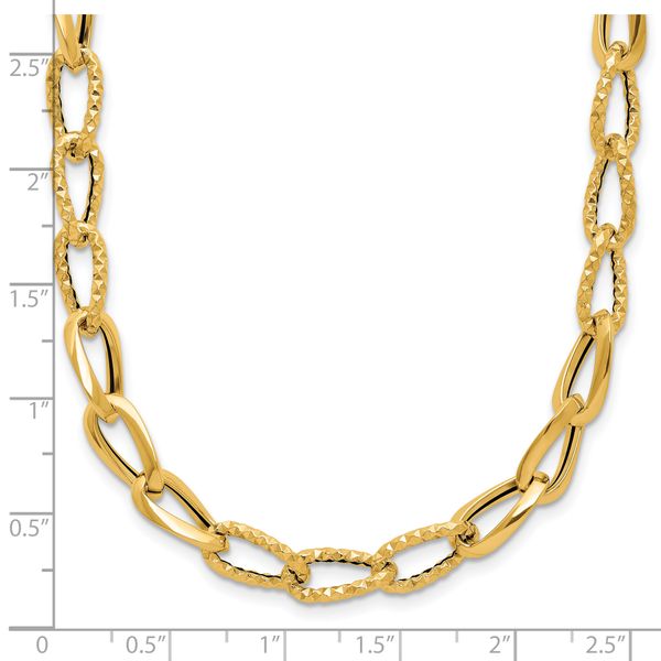 Leslie's 14K Polished and Diamond-cut Fancy Link Necklace - Image 5