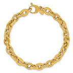 Leslie's 14K Polished and Textured Fancy Link Bracelet - Image 4