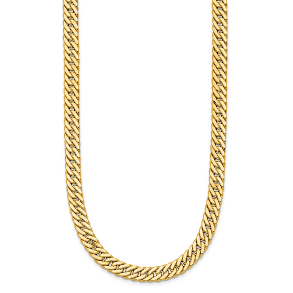 Leslie's 14K Polished and Satin Reversible Fancy Curb Necklace - Image 2
