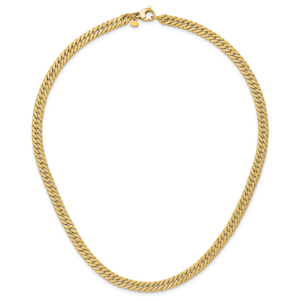 Leslie's 14K Polished and Satin Reversible Fancy Curb Necklace - Image 5