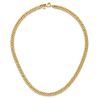 Leslie's 14K Polished and Satin Reversible Fancy Curb Necklace - Image 5