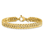 Leslie's 14K Polished and Satin Reversible Fancy Curb Bracelet - Image 3