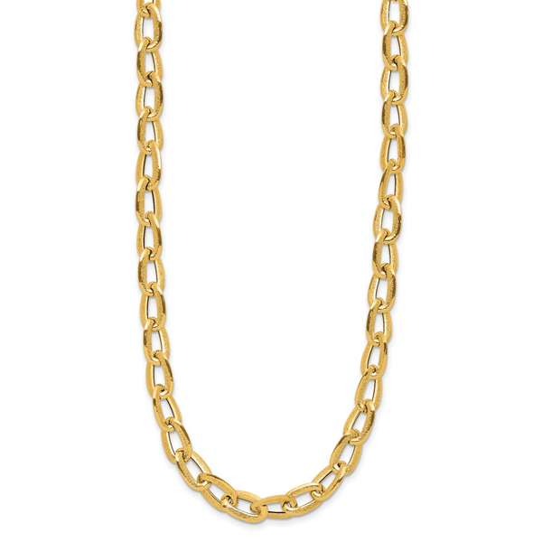 Leslie's 14K Polished and Satin Fancy Link Necklace - Image 2