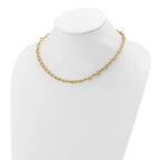 Leslie's 14K Polished and Satin Fancy Link Necklace - Image 3