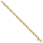 Leslie's 14K Polished and Satin Fancy Link Bracelet - Image 2