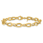 Leslie's 14K Polished and Satin Fancy Link Bracelet - Image 3