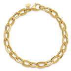 Leslie's 14K Polished and Satin Fancy Link Bracelet - Image 4