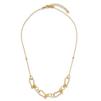 Leslie's 14K Polished/Textured/Dia-cut Fancy Link with 2in ext. Necklace - Image 4