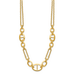 Leslie's 14K Polished Multi-strand Fancy Link Necklace
