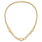 Leslie's 14K Polished Multi-strand Fancy Link Necklace - Image 2
