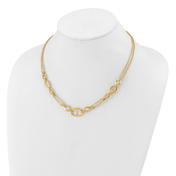 Leslie's 14K Polished Multi-strand Fancy Link Necklace - Image 3