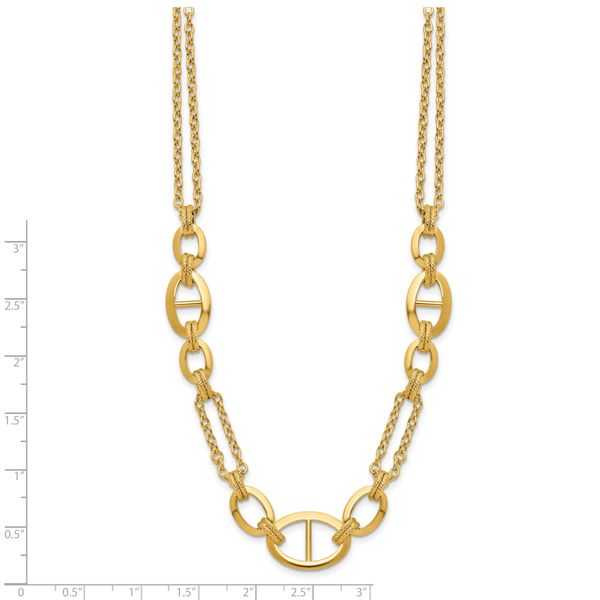 Leslie's 14K Polished Multi-strand Fancy Link Necklace - Image 4