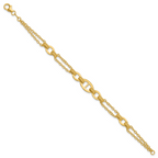 Leslie's 14K Polished Multi-strand Fancy Link Bracelet - Image 2