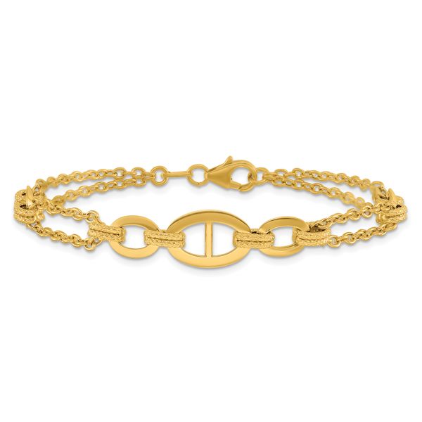 Leslie's 14K Polished Multi-strand Fancy Link Bracelet - Image 3