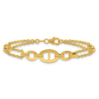 Leslie's 14K Polished Multi-strand Fancy Link Bracelet - Image 3