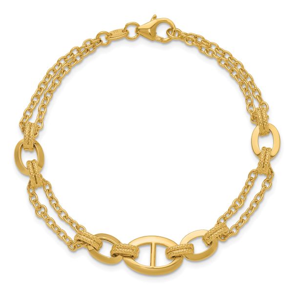 Leslie's 14K Polished Multi-strand Fancy Link Bracelet - Image 4