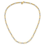 Leslie's 14K w/White Rhodium Polished and Textured Fancy Link Necklace - Image 4