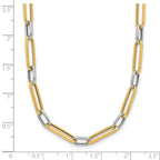 Leslie's 14K w/White Rhodium Polished and Textured Fancy Link Necklace - Image 5
