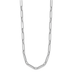 Leslie's 14K White Gold Polished and Textured Fancy Link Necklace - Image 2