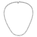 Leslie's 14K White Gold Polished and Textured Fancy Link Necklace - Image 4