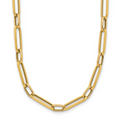 Leslie's 14K Polished and Textured Fancy Link Necklace
